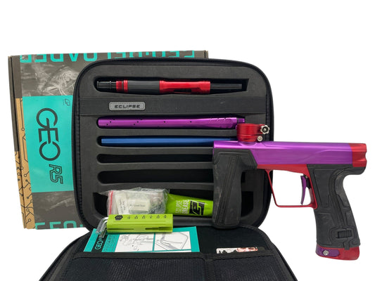 Used Planet Eclipse Geo R5 Purple/Red Paintball Gun Paintball Gun from CPXBrosPaintball Buy/Sell/Trade Paintball Markers, New Paintball Guns, Paintball Hoppers, Paintball Masks, and Hormesis Headbands