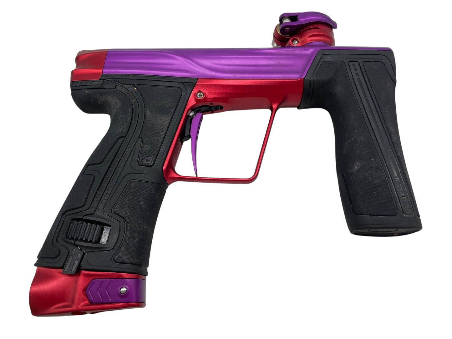 Used Planet Eclipse Geo R5 Purple/Red Paintball Gun Paintball Gun from CPXBrosPaintball Buy/Sell/Trade Paintball Markers, New Paintball Guns, Paintball Hoppers, Paintball Masks, and Hormesis Headbands