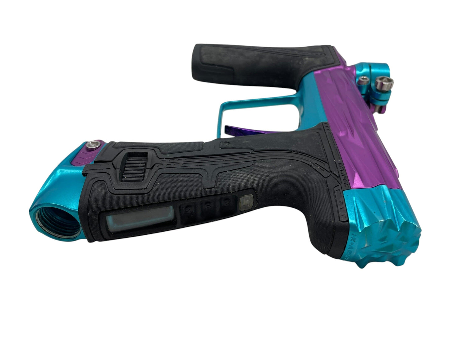 Used Planet Eclipse Geo R5 Razr Purple/Teal Paintball Gun Paintball Gun from CPXBrosPaintball Buy/Sell/Trade Paintball Markers, New Paintball Guns, Paintball Hoppers, Paintball Masks, and Hormesis Headbands
