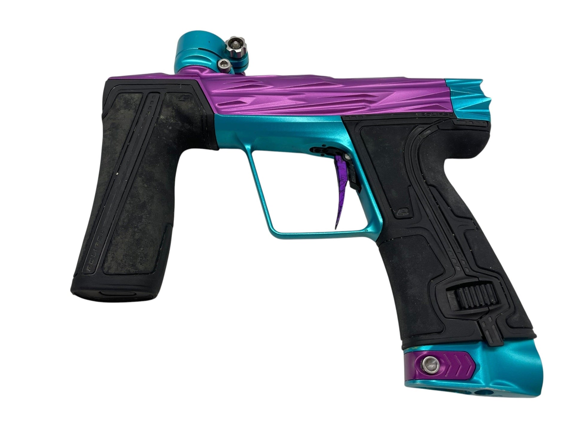 Used Planet Eclipse Geo R5 Razr Purple/Teal Paintball Gun Paintball Gun from CPXBrosPaintball Buy/Sell/Trade Paintball Markers, New Paintball Guns, Paintball Hoppers, Paintball Masks, and Hormesis Headbands