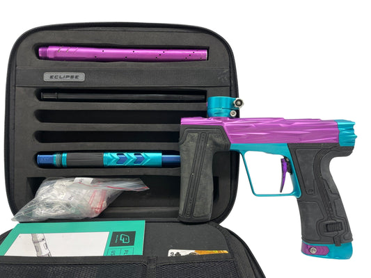 Used Planet Eclipse Geo R5 Razr Purple/Teal Paintball Gun Paintball Gun from CPXBrosPaintball Buy/Sell/Trade Paintball Markers, New Paintball Guns, Paintball Hoppers, Paintball Masks, and Hormesis Headbands
