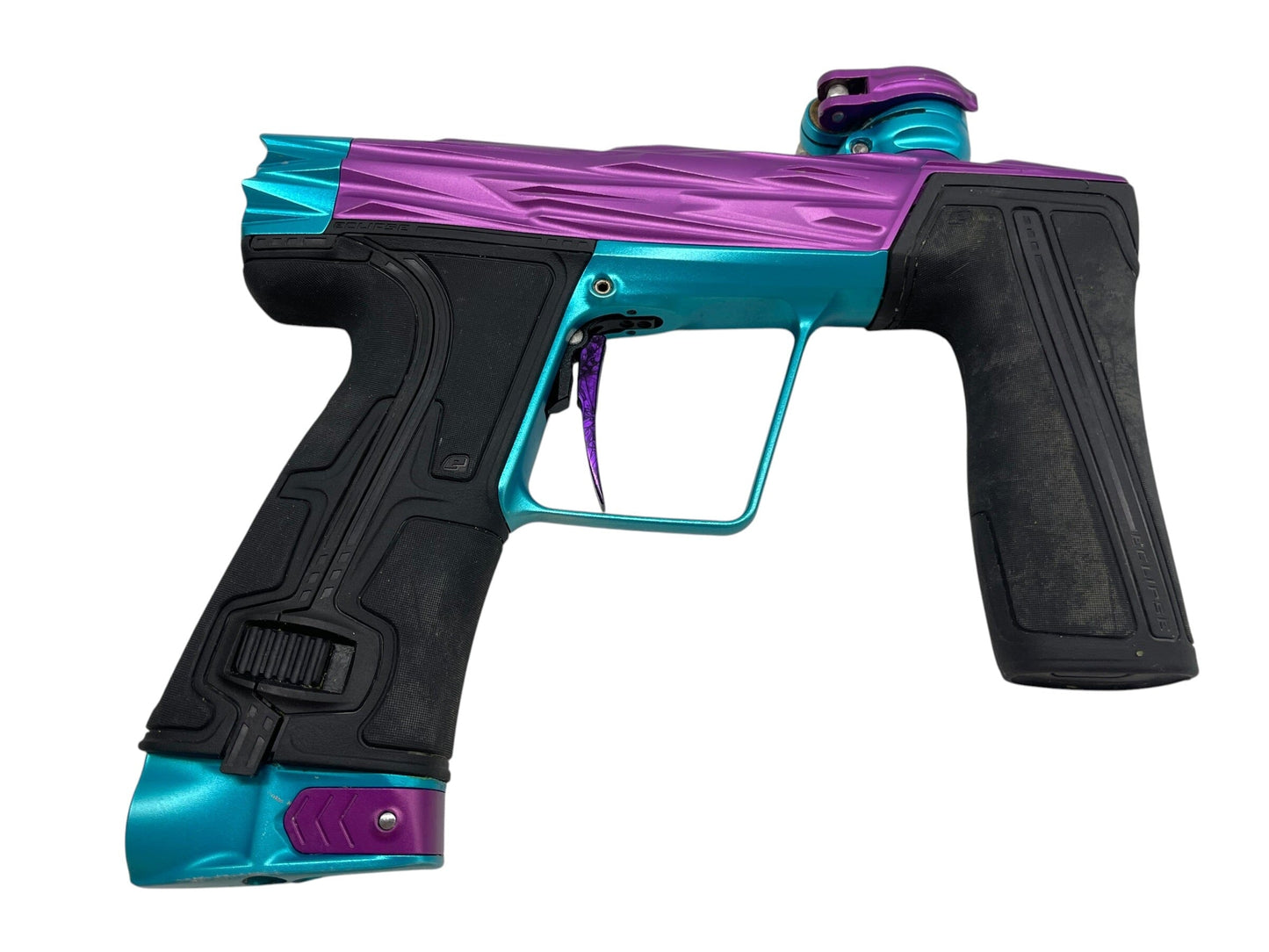Used Planet Eclipse Geo R5 Razr Purple/Teal Paintball Gun Paintball Gun from CPXBrosPaintball Buy/Sell/Trade Paintball Markers, New Paintball Guns, Paintball Hoppers, Paintball Masks, and Hormesis Headbands