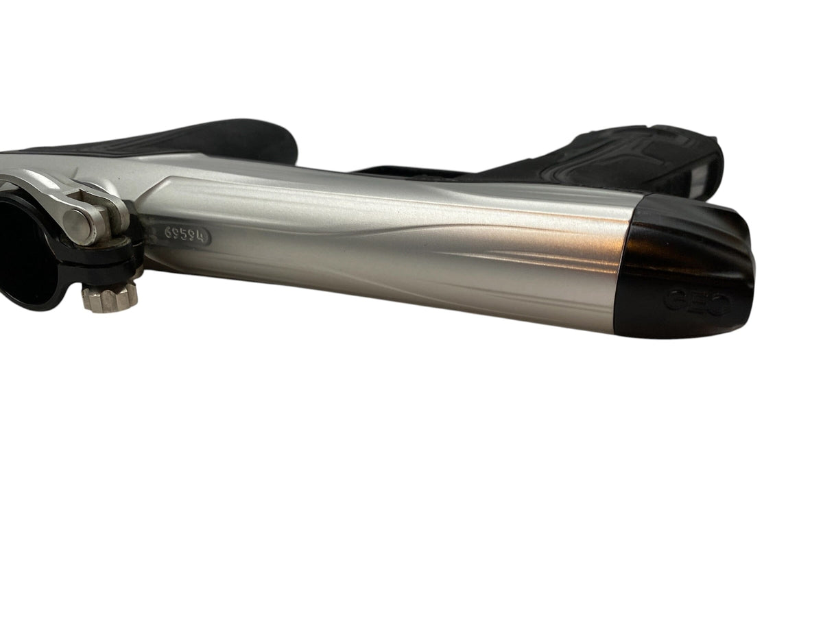 Used Planet Eclipse Geo R5 Silver/Black Paintball Gun Paintball Gun from CPXBrosPaintball Buy/Sell/Trade Paintball Markers, New Paintball Guns, Paintball Hoppers, Paintball Masks, and Hormesis Headbands