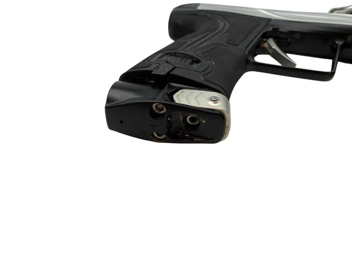 Used Planet Eclipse Geo R5 Silver/Black Paintball Gun Paintball Gun from CPXBrosPaintball Buy/Sell/Trade Paintball Markers, New Paintball Guns, Paintball Hoppers, Paintball Masks, and Hormesis Headbands