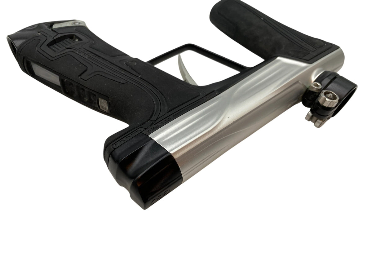 Used Planet Eclipse Geo R5 Silver/Black Paintball Gun Paintball Gun from CPXBrosPaintball Buy/Sell/Trade Paintball Markers, New Paintball Guns, Paintball Hoppers, Paintball Masks, and Hormesis Headbands
