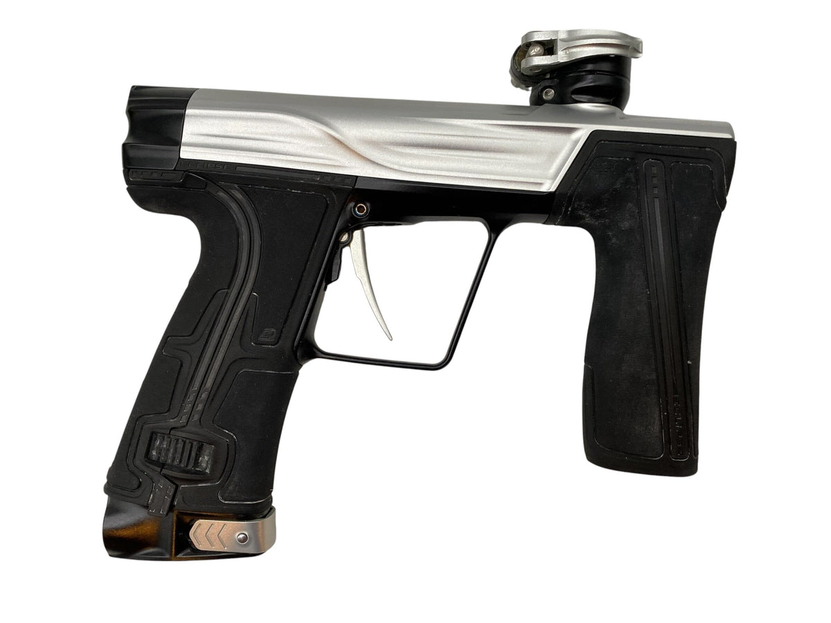 Used Planet Eclipse Geo R5 Silver/Black Paintball Gun Paintball Gun from CPXBrosPaintball Buy/Sell/Trade Paintball Markers, New Paintball Guns, Paintball Hoppers, Paintball Masks, and Hormesis Headbands