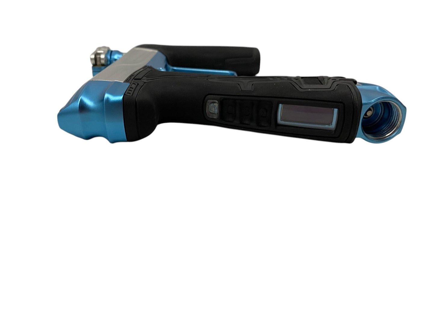 Used Planet Eclipse Geo R5 Silver/Electric Blue Paintball Gun Paintball Gun from CPXBrosPaintball Buy/Sell/Trade Paintball Markers, New Paintball Guns, Paintball Hoppers, Paintball Masks, and Hormesis Headbands