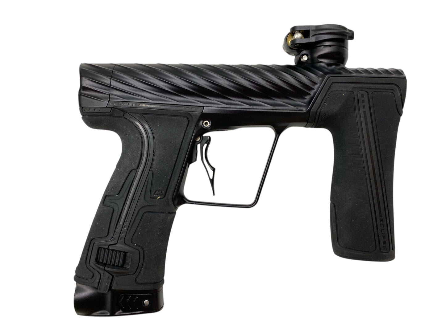 Used Planet Eclipse Geo R5 Twister Paintball Gun Black Paintball Gun from CPXBrosPaintball Buy/Sell/Trade Paintball Markers, New Paintball Guns, Paintball Hoppers, Paintball Masks, and Hormesis Headbands