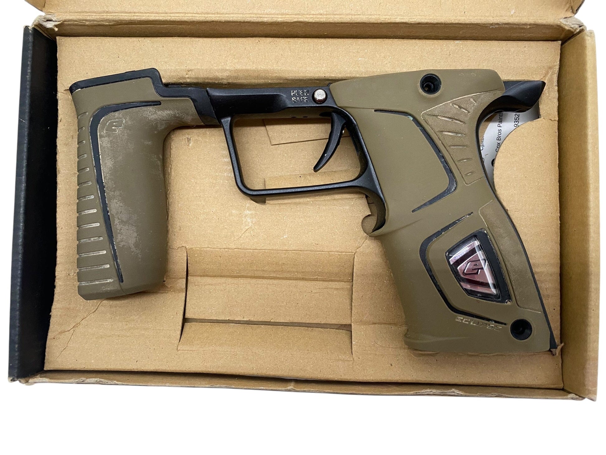 Used Planet Eclipse Gtek 170r Mech Frame Conversion Kit With Tan Grips Paintball Gun from CPXBrosPaintball Buy/Sell/Trade Paintball Markers, New Paintball Guns, Paintball Hoppers, Paintball Masks, and Hormesis Headbands