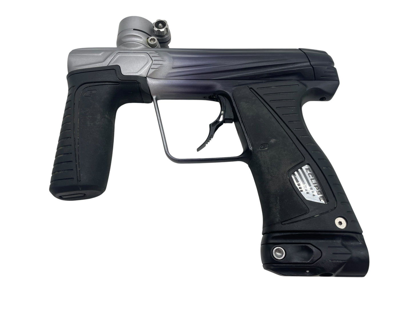Used Planet Eclipse Gtek 180R Black To Silver Fade Paintball Gun Paintball Gun from CPXBrosPaintball Buy/Sell/Trade Paintball Markers, New Paintball Guns, Paintball Hoppers, Paintball Masks, and Hormesis Headbands