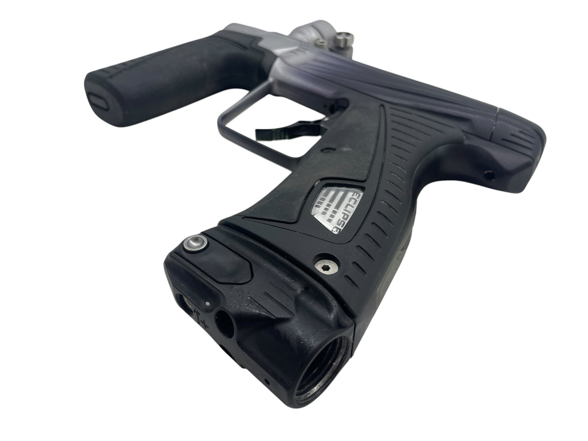 Used Planet Eclipse Gtek 180R Black To Silver Fade Paintball Gun Paintball Gun from CPXBrosPaintball Buy/Sell/Trade Paintball Markers, New Paintball Guns, Paintball Hoppers, Paintball Masks, and Hormesis Headbands