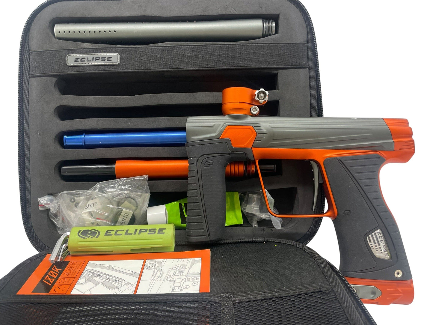Used Planet Eclipse Gtek 180r Grey/Orange Paintball Gun Paintball Gun from CPXBrosPaintball Buy/Sell/Trade Paintball Markers, New Paintball Guns, Paintball Hoppers, Paintball Masks, and Hormesis Headbands