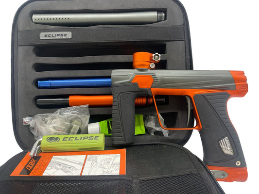 Used Planet Eclipse Gtek 180r Grey/Orange Paintball Gun Paintball Gun from CPXBrosPaintball Buy/Sell/Trade Paintball Markers, New Paintball Guns, Paintball Hoppers, Paintball Masks, and Hormesis Headbands
