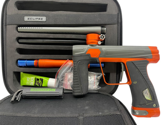 Used Planet Eclipse Gtek 180r Grey/Orange Paintball Gun Paintball Gun from CPXBrosPaintball Buy/Sell/Trade Paintball Markers, New Paintball Guns, Paintball Hoppers, Paintball Masks, and Hormesis Headbands