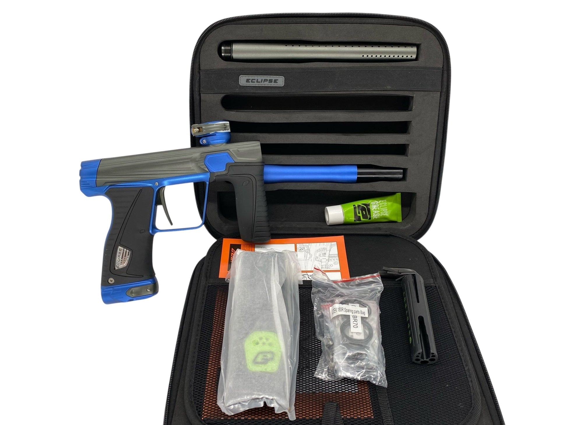 Used Planet Eclipse Gtek 180r Paintball Gun Grey/Blue Paintball Gun from CPXBrosPaintball Buy/Sell/Trade Paintball Markers, New Paintball Guns, Paintball Hoppers, Paintball Masks, and Hormesis Headbands