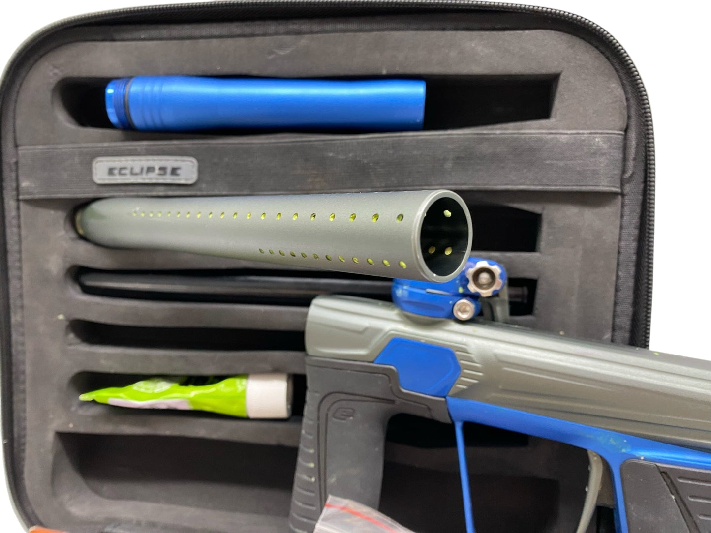 Used Planet Eclipse Gtek 180r Paintball Gun Grey/Blue Paintball Gun from CPXBrosPaintball Buy/Sell/Trade Paintball Markers, New Paintball Guns, Paintball Hoppers, Paintball Masks, and Hormesis Headbands