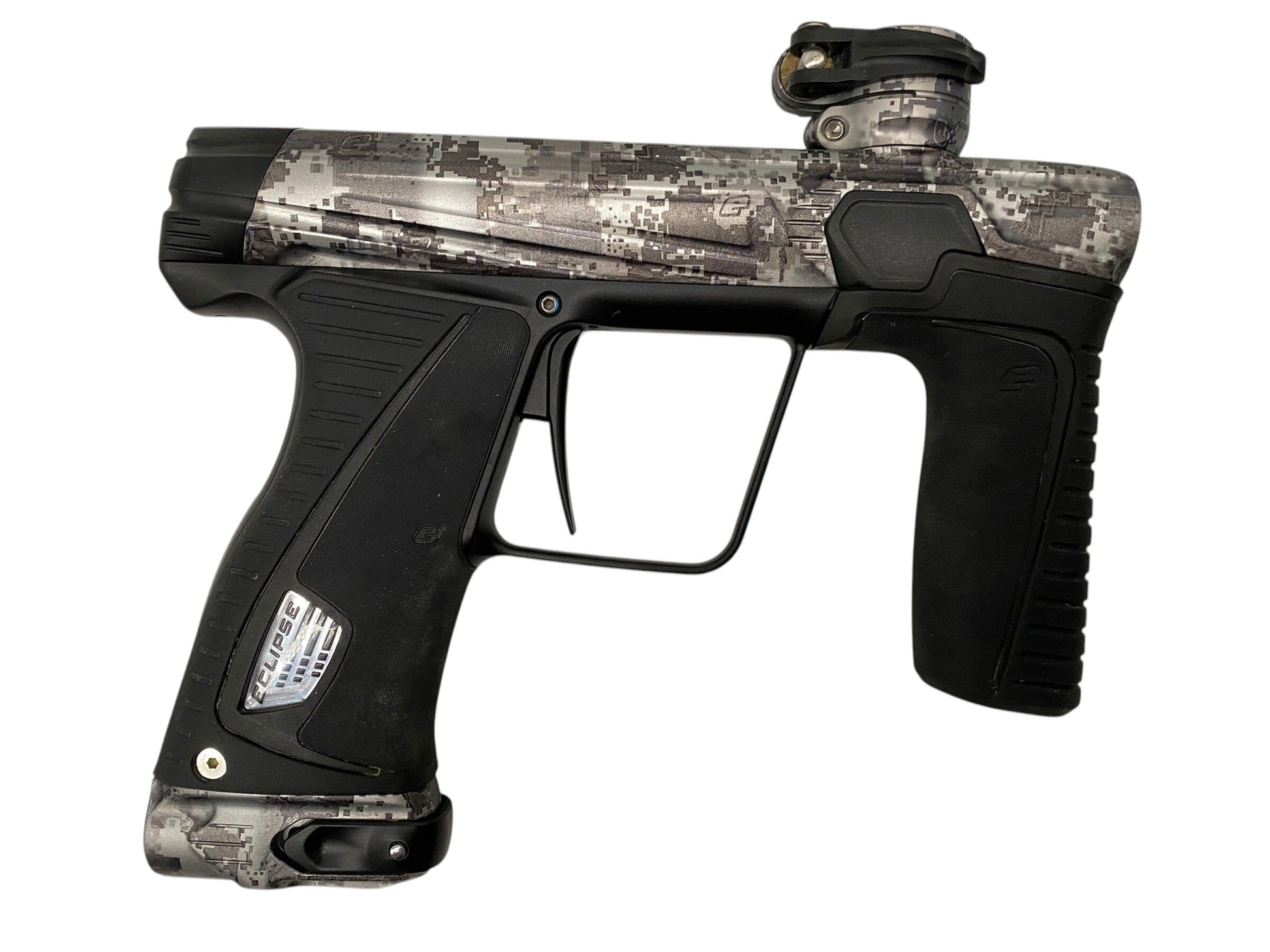 Used Planet Eclipse Gtek 180R Paintball Gun - HDE Urban/Silver/Black Paintball Gun from CPXBrosPaintball Buy/Sell/Trade Paintball Markers, New Paintball Guns, Paintball Hoppers, Paintball Masks, and Hormesis Headbands