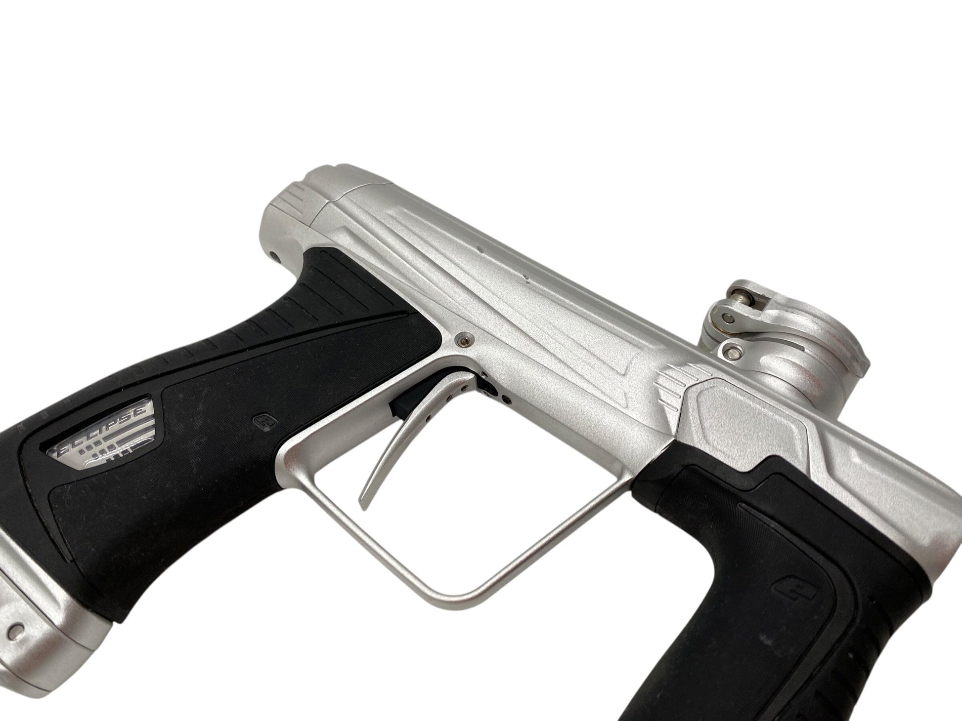 Used Planet Eclipse Gtek 180r Paintball Gun Silver Paintball Gun from CPXBrosPaintball Buy/Sell/Trade Paintball Markers, New Paintball Guns, Paintball Hoppers, Paintball Masks, and Hormesis Headbands