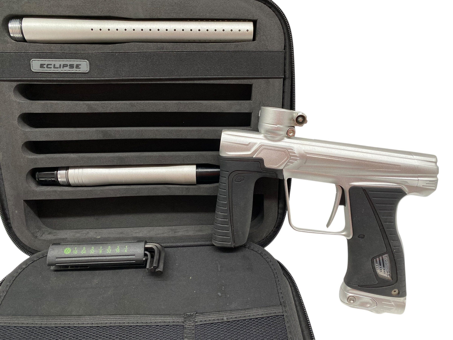 Used Planet Eclipse Gtek 180r Paintball Gun Silver Paintball Gun from CPXBrosPaintball Buy/Sell/Trade Paintball Markers, New Paintball Guns, Paintball Hoppers, Paintball Masks, and Hormesis Headbands