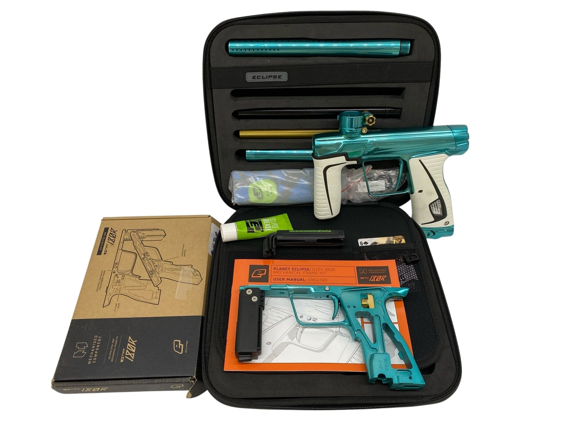 Used Planet Eclipse Gtek 180R w/Mech - Tiff@ny Blue Paintball Gun from CPXBrosPaintball Buy/Sell/Trade Paintball Markers, New Paintball Guns, Paintball Hoppers, Paintball Masks, and Hormesis Headbands