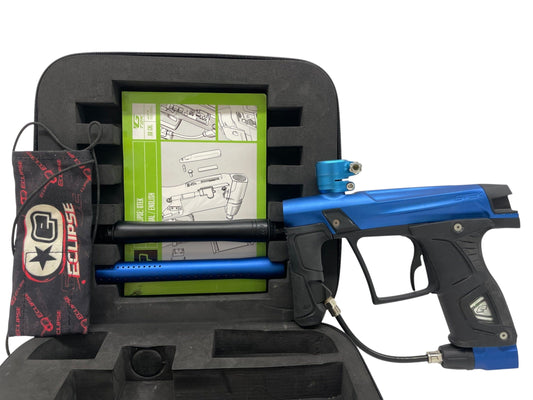 Used Planet Eclipse GTEK Blue/Black Paintball Gun Paintball Gun from CPXBrosPaintball Buy/Sell/Trade Paintball Markers, New Paintball Guns, Paintball Hoppers, Paintball Masks, and Hormesis Headbands