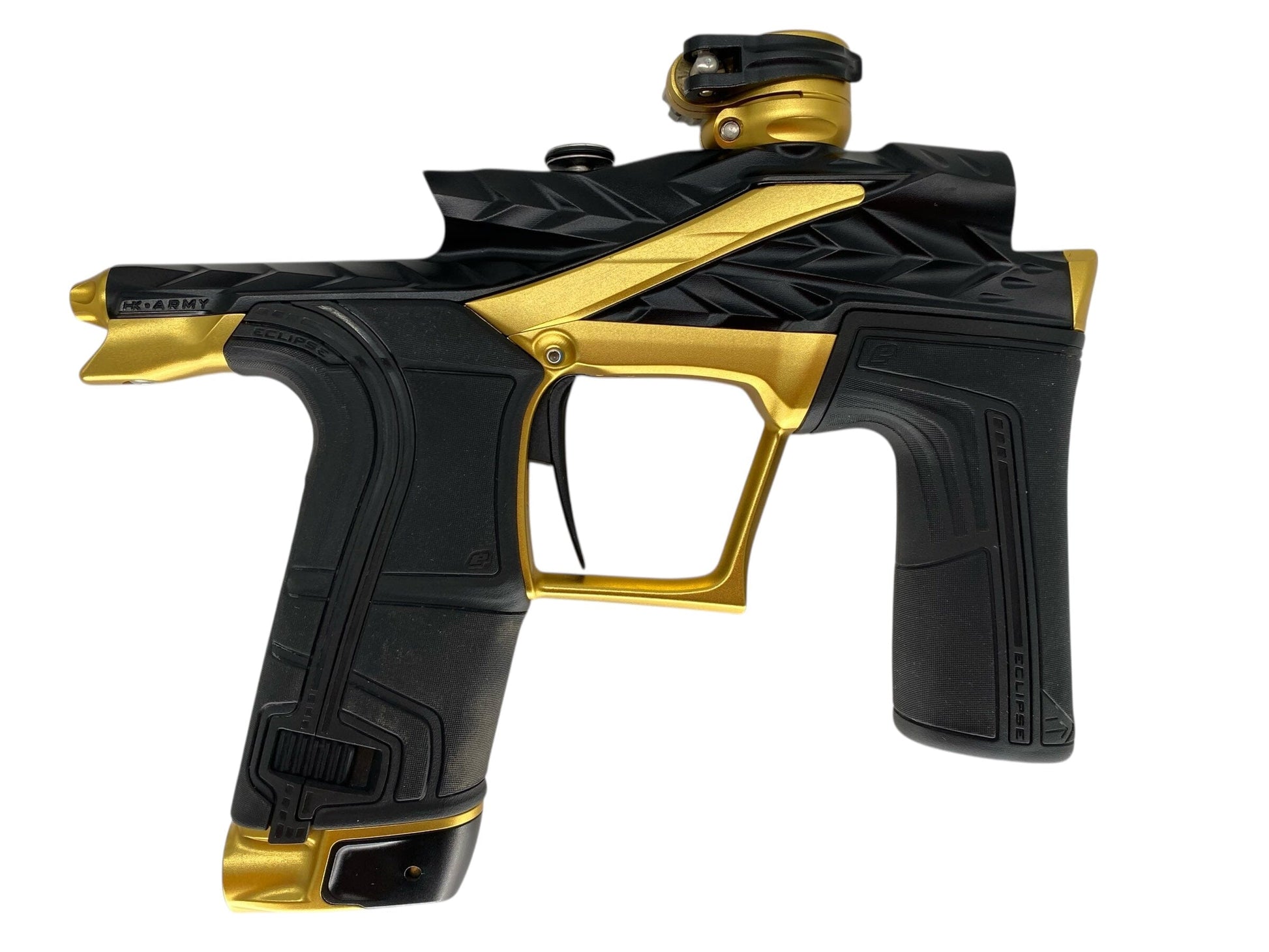 Used Planet Eclipse Hk Army Fossil Lv2 Paintball Gun Black/Gold Paintball Gun from CPXBrosPaintball Buy/Sell/Trade Paintball Markers, New Paintball Guns, Paintball Hoppers, Paintball Masks, and Hormesis Headbands