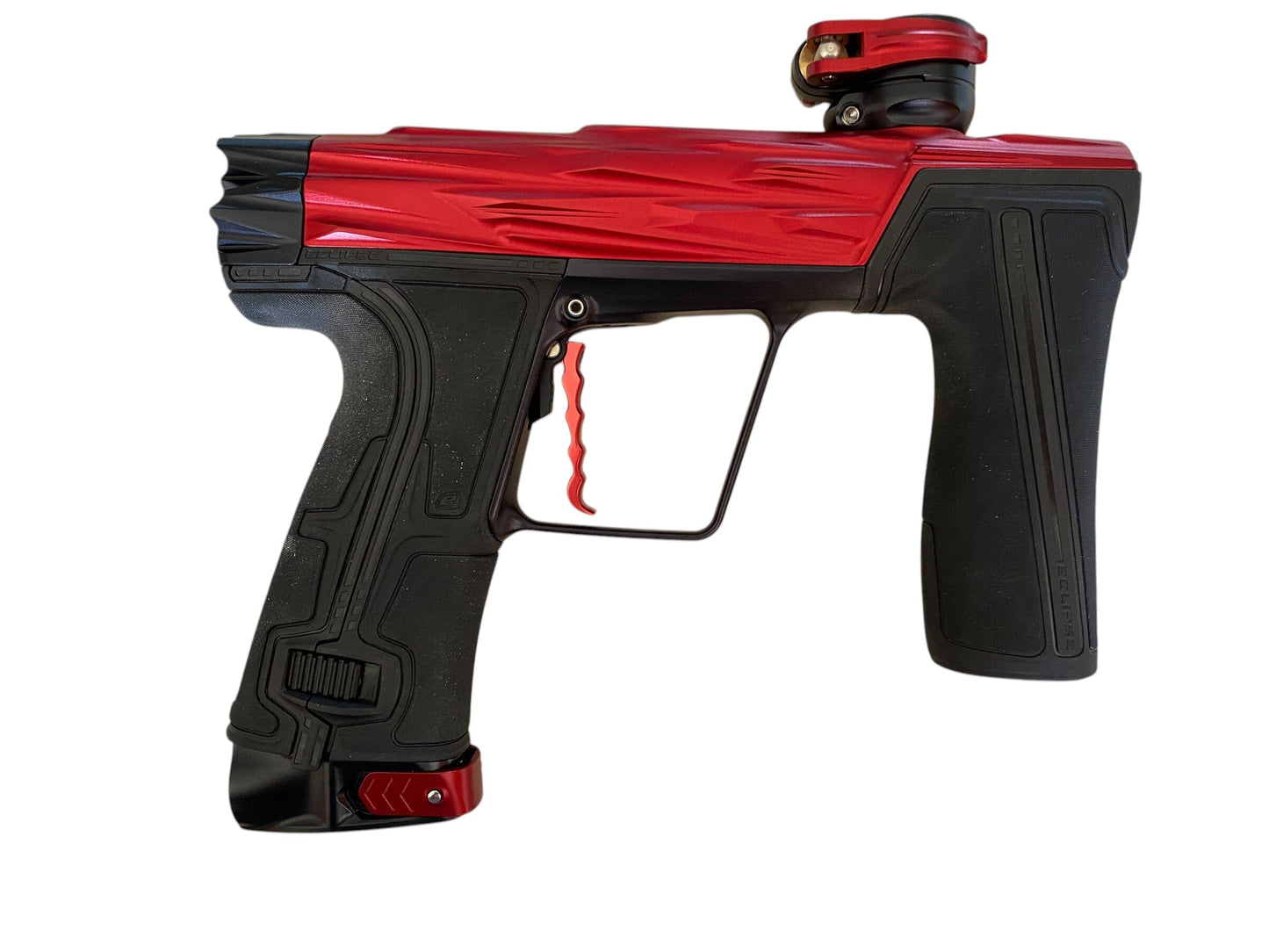 Used Planet Eclipse HK ARMY Geo R5 Shredder Red/Black Paintball Gun Paintball Gun from CPXBrosPaintball Buy/Sell/Trade Paintball Markers, New Paintball Guns, Paintball Hoppers, Paintball Masks, and Hormesis Headbands