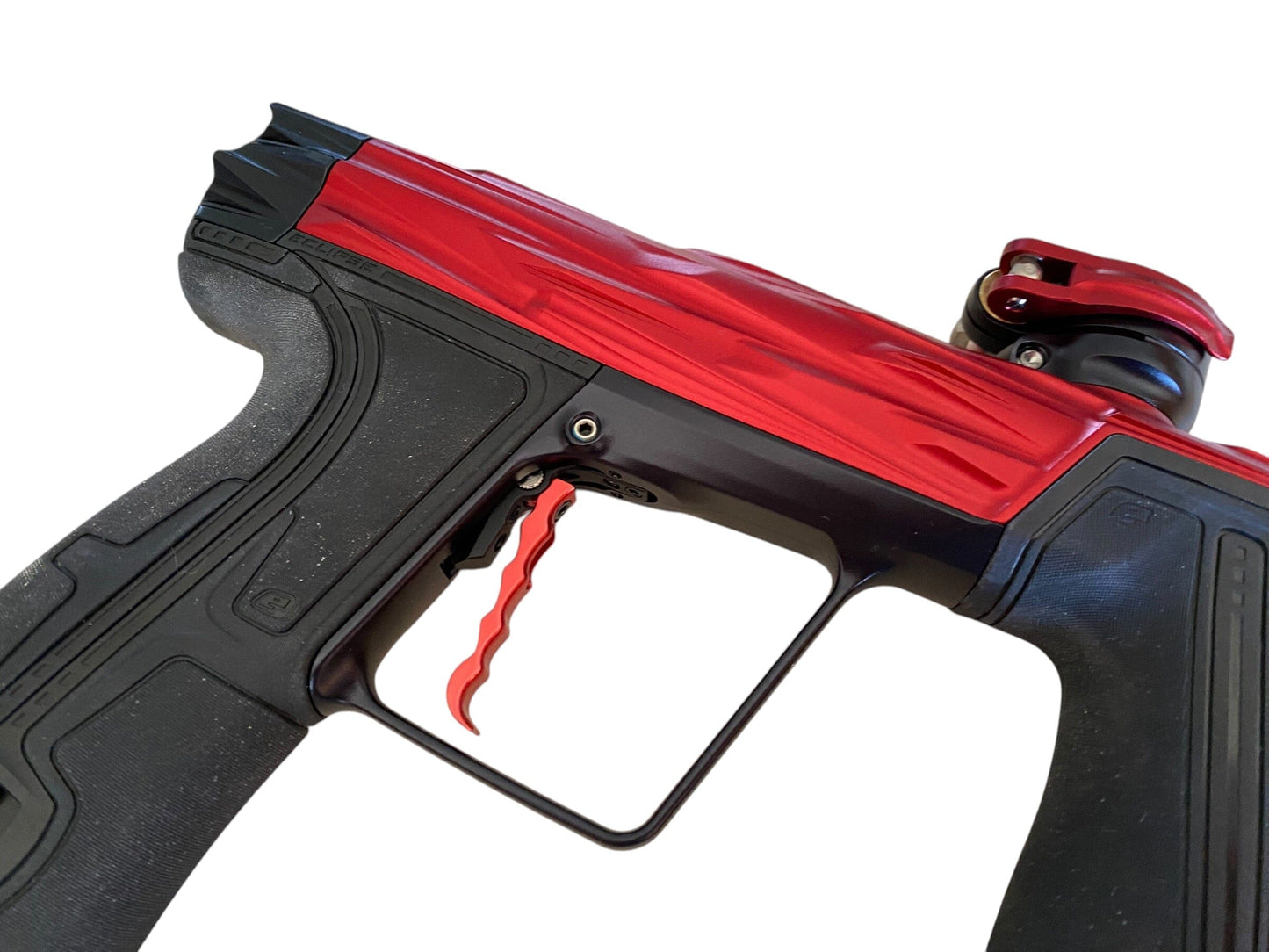 Used Planet Eclipse HK ARMY Geo R5 Shredder Red/Black Paintball Gun Paintball Gun from CPXBrosPaintball Buy/Sell/Trade Paintball Markers, New Paintball Guns, Paintball Hoppers, Paintball Masks, and Hormesis Headbands