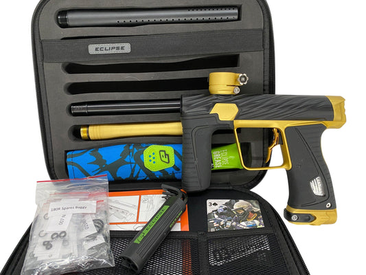 Used Planet Eclipse HK Army Gtek 180r Orbit Black/Gold Paintball Gun Paintball Gun from CPXBrosPaintball Buy/Sell/Trade Paintball Markers, New Paintball Guns, Paintball Hoppers, Paintball Masks, and Hormesis Headbands