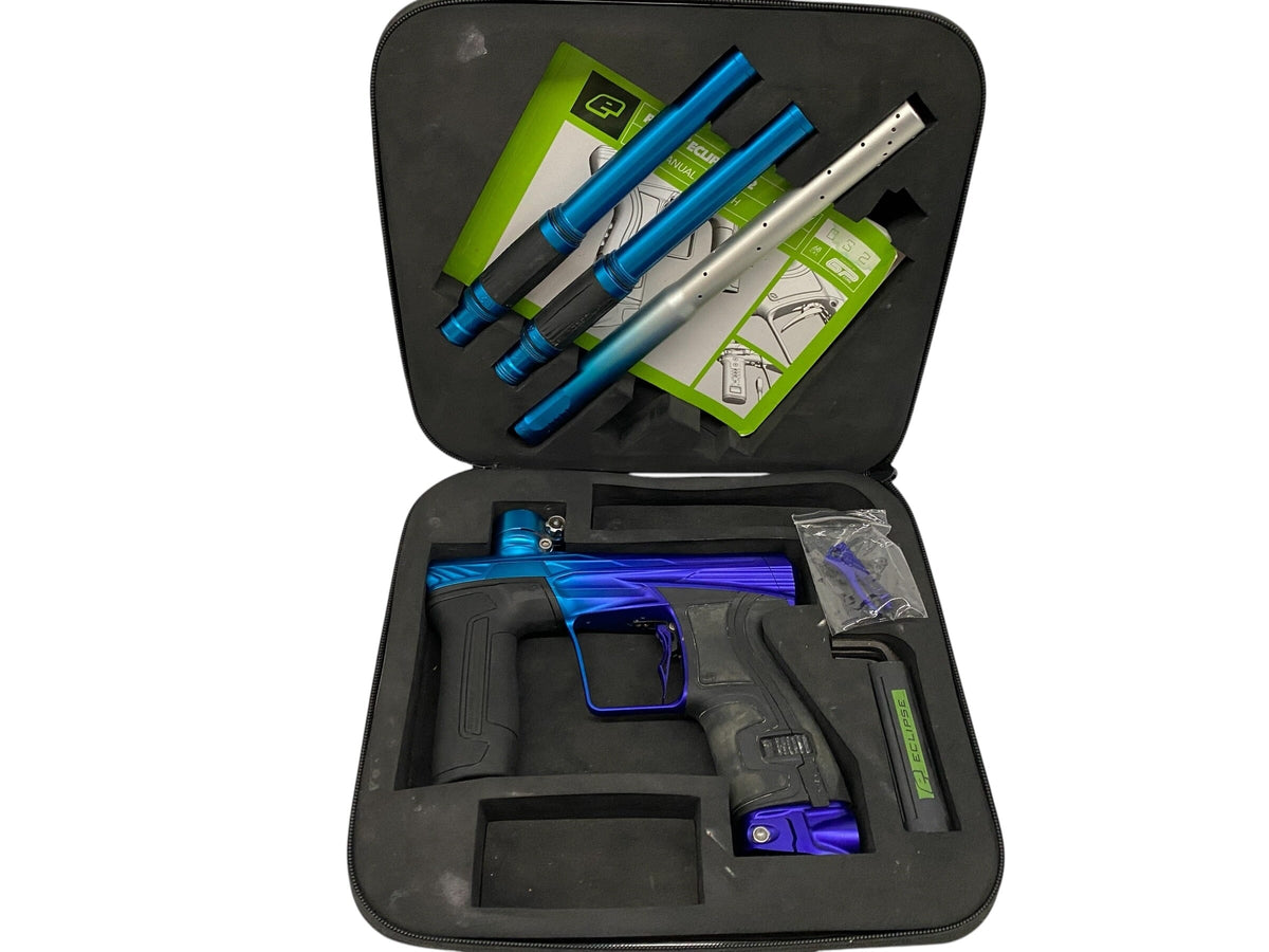 Used Planet Eclipse HK ARMY Invader CS2 Blue To Clear Fade Paintball Gun Paintball Gun from CPXBrosPaintball Buy/Sell/Trade Paintball Markers, New Paintball Guns, Paintball Hoppers, Paintball Masks, and Hormesis Headbands
