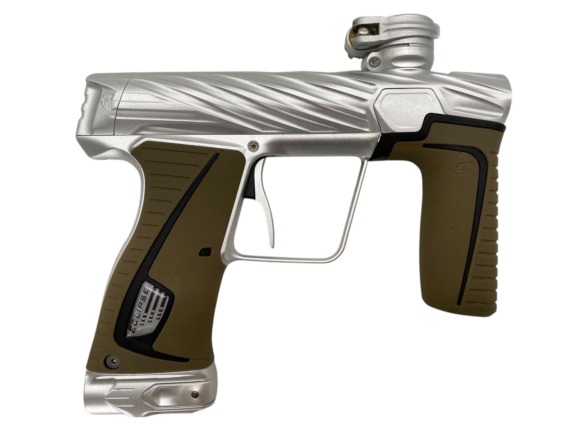 Used Planet Eclipse Hk Army Orbit Gtek 180r Paintball Gun Silver Paintball Gun from CPXBrosPaintball Buy/Sell/Trade Paintball Markers, New Paintball Guns, Paintball Hoppers, Paintball Masks, and Hormesis Headbands