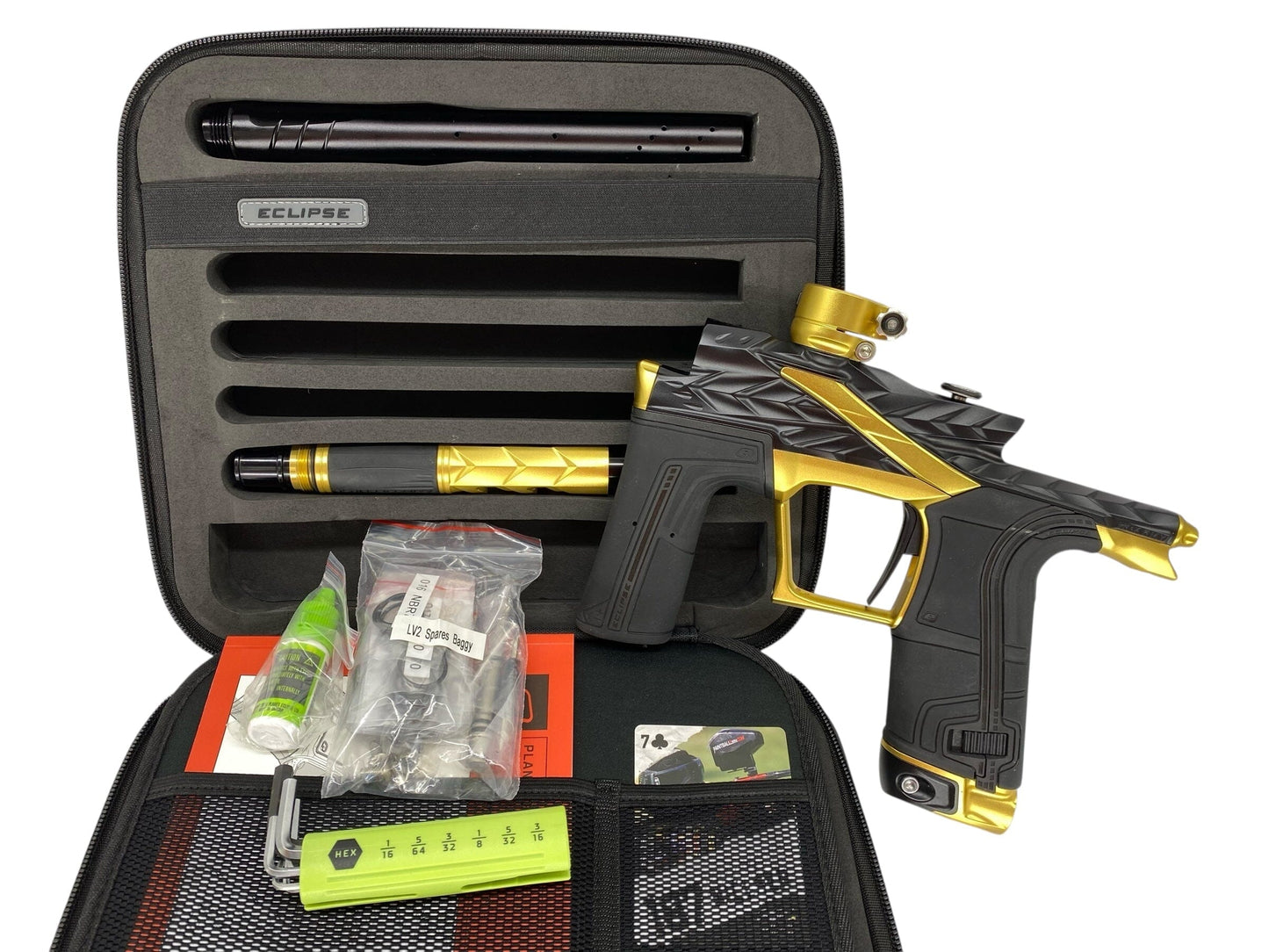 Used Planet Eclipse Hk Fossil Lv2 Paintball Gun Black/Gold Paintball Gun from CPXBrosPaintball Buy/Sell/Trade Paintball Markers, New Paintball Guns, Paintball Hoppers, Paintball Masks, and Hormesis Headbands