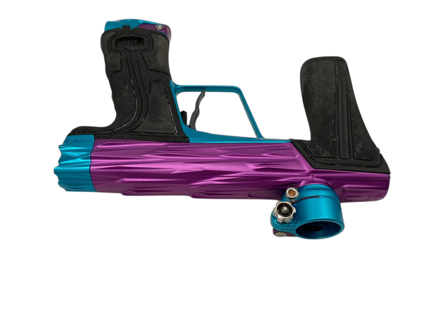 Used Planet Eclipse Hk Razr Geo R5 Paintball Gun Purple/Teal Paintball Gun from CPXBrosPaintball Buy/Sell/Trade Paintball Markers, New Paintball Guns, Paintball Hoppers, Paintball Masks, and Hormesis Headbands