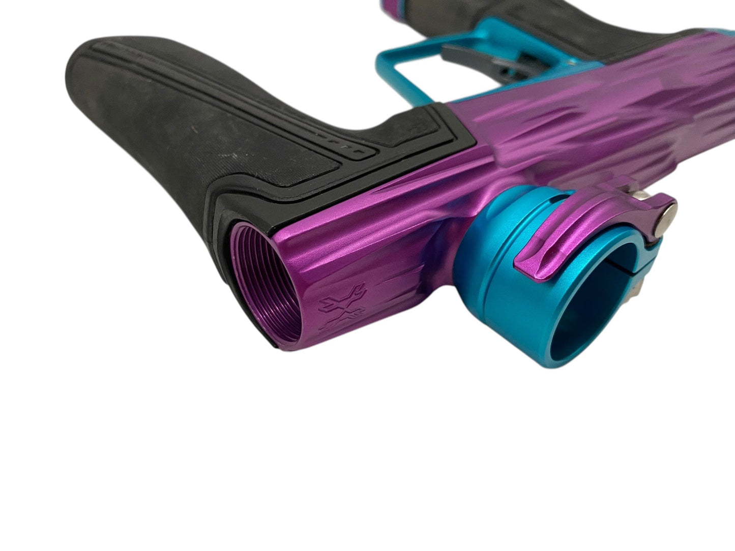 Used Planet Eclipse Hk Razr Geo R5 Paintball Gun Purple/Teal Paintball Gun from CPXBrosPaintball Buy/Sell/Trade Paintball Markers, New Paintball Guns, Paintball Hoppers, Paintball Masks, and Hormesis Headbands