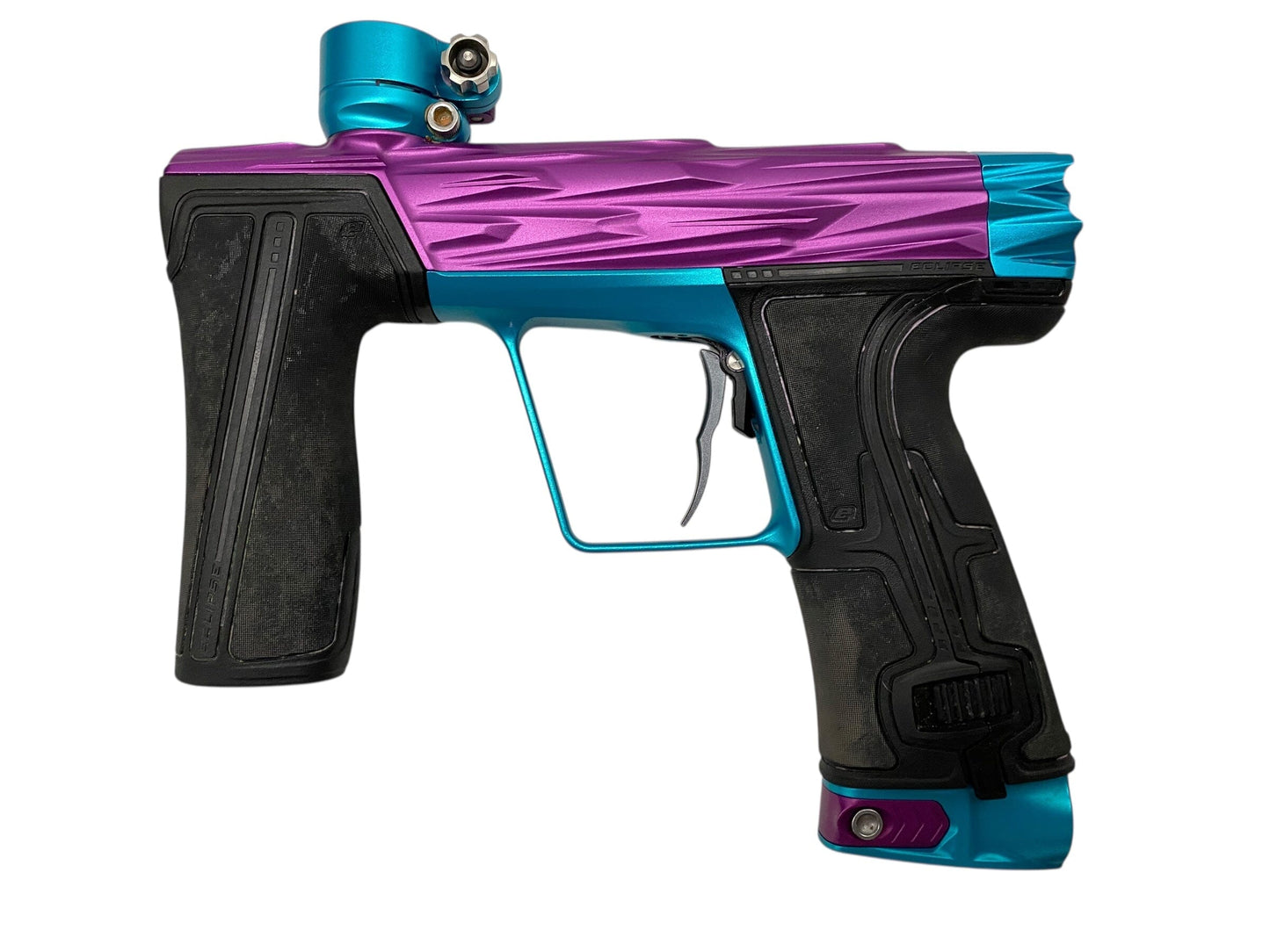 Used Planet Eclipse Hk Razr Geo R5 Paintball Gun Purple/Teal Paintball Gun from CPXBrosPaintball Buy/Sell/Trade Paintball Markers, New Paintball Guns, Paintball Hoppers, Paintball Masks, and Hormesis Headbands