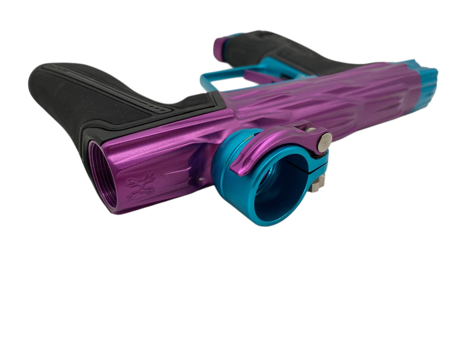 Used Planet Eclipse Hk Razr Geo R5 Paintball Gun Purple/Teal Paintball Gun from CPXBrosPaintball Buy/Sell/Trade Paintball Markers, New Paintball Guns, Paintball Hoppers, Paintball Masks, and Hormesis Headbands