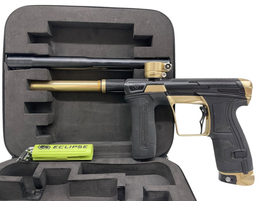Used Planet Eclipse Infamous CS2 Black/Gold Paintball Gun Paintball Gun from CPXBrosPaintball Buy/Sell/Trade Paintball Markers, New Paintball Guns, Paintball Hoppers, Paintball Masks, and Hormesis Headbands