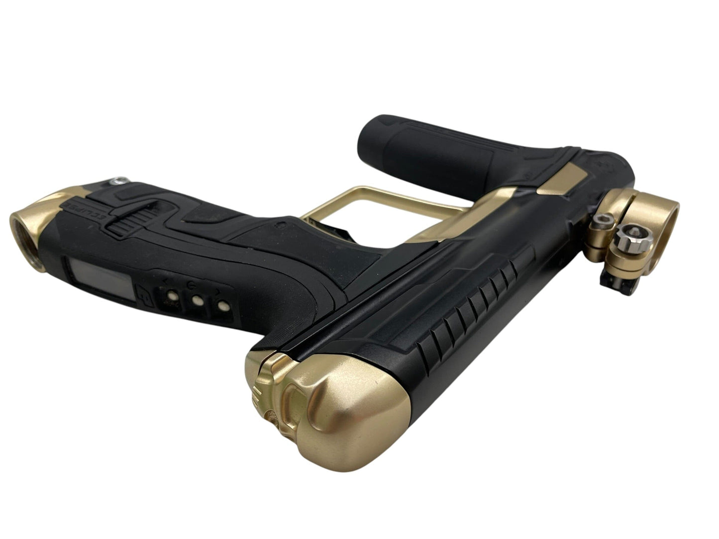 Used Planet Eclipse Infamous CS2 Black/Gold Paintball Gun Paintball Gun from CPXBrosPaintball Buy/Sell/Trade Paintball Markers, New Paintball Guns, Paintball Hoppers, Paintball Masks, and Hormesis Headbands