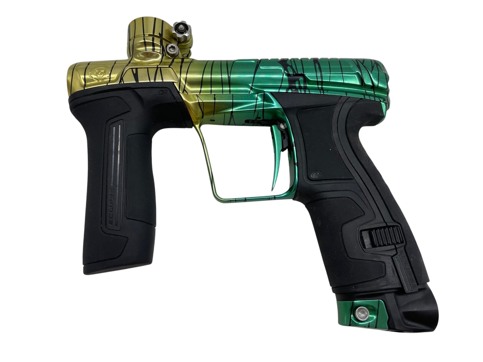 Used Planet Eclipse Infamous CS2 "Jungle Tiger Stripe" Paintball Gun Paintball Gun from CPXBrosPaintball Buy/Sell/Trade Paintball Markers, New Paintball Guns, Paintball Hoppers, Paintball Masks, and Hormesis Headbands