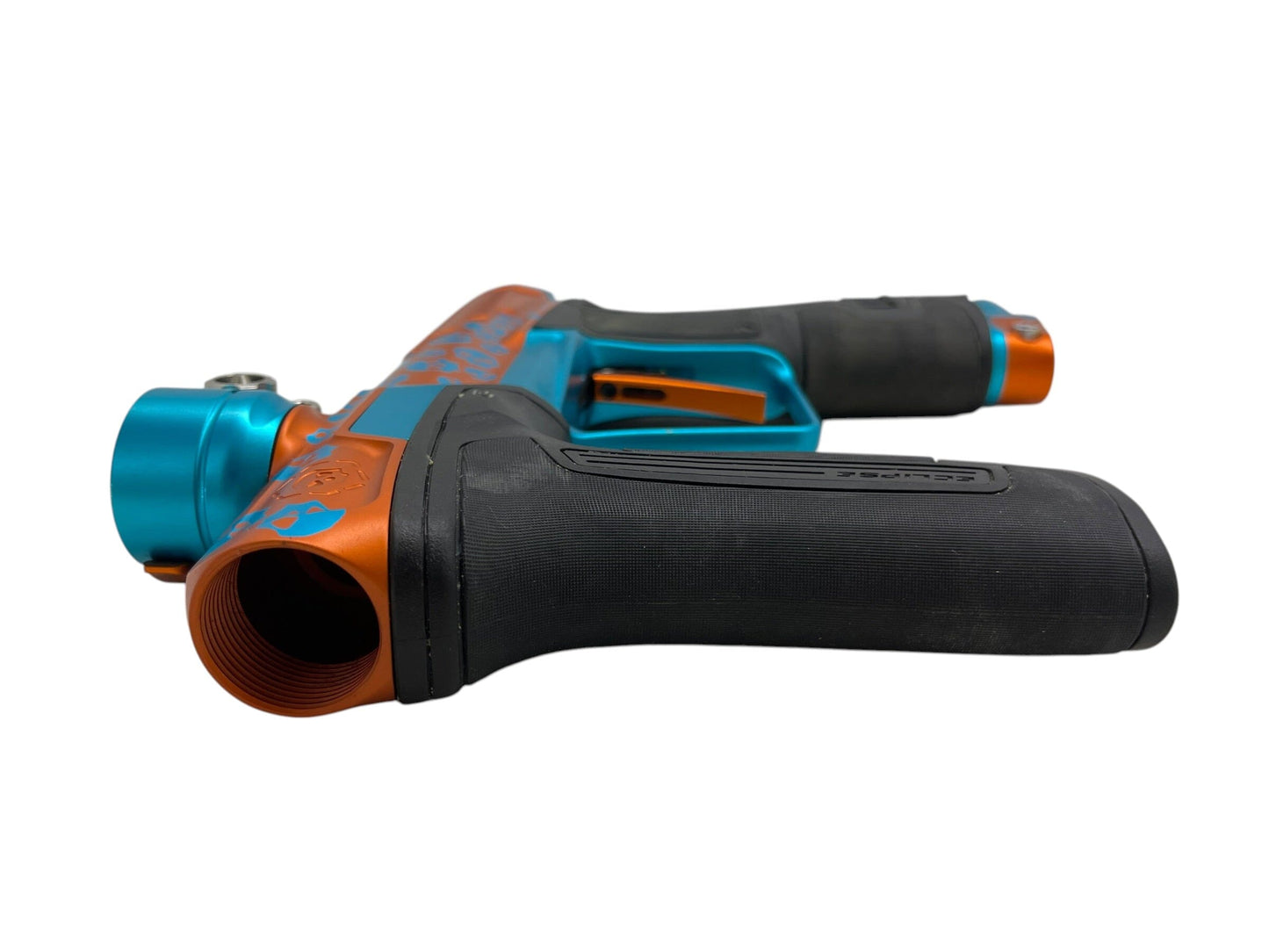 Used Planet Eclipse Infamous CS2 Orange & Teal Skull Ano Paintball Gun Paintball Gun from CPXBrosPaintball Buy/Sell/Trade Paintball Markers, New Paintball Guns, Paintball Hoppers, Paintball Masks, and Hormesis Headbands