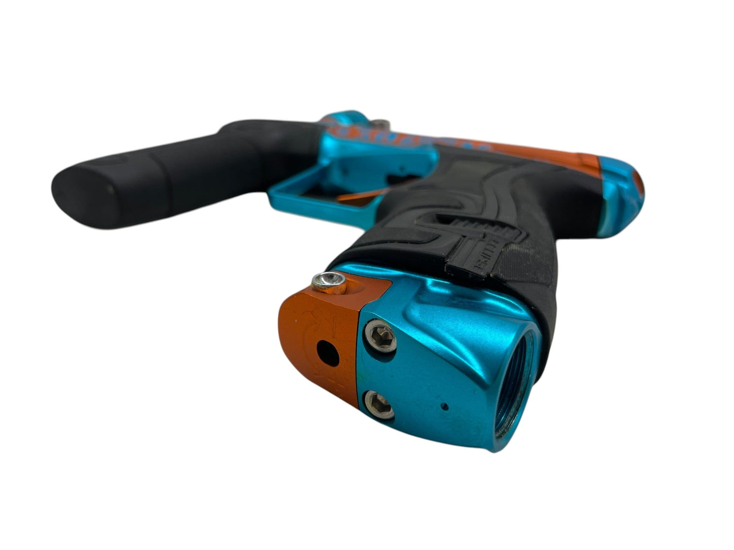 Used Planet Eclipse Infamous CS2 Orange & Teal Skull Ano Paintball Gun Paintball Gun from CPXBrosPaintball Buy/Sell/Trade Paintball Markers, New Paintball Guns, Paintball Hoppers, Paintball Masks, and Hormesis Headbands