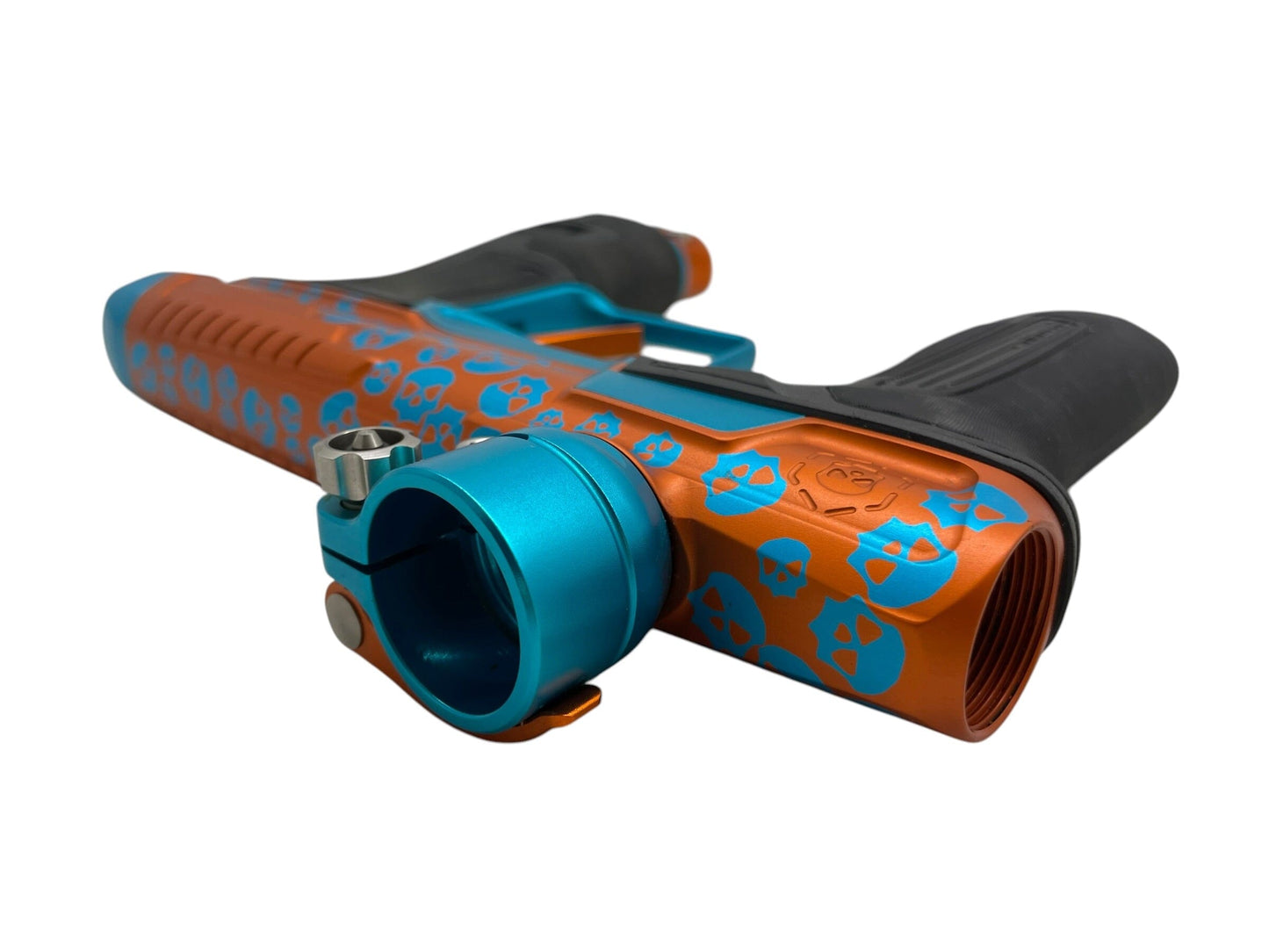 Used Planet Eclipse Infamous CS2 Orange & Teal Skull Ano Paintball Gun Paintball Gun from CPXBrosPaintball Buy/Sell/Trade Paintball Markers, New Paintball Guns, Paintball Hoppers, Paintball Masks, and Hormesis Headbands