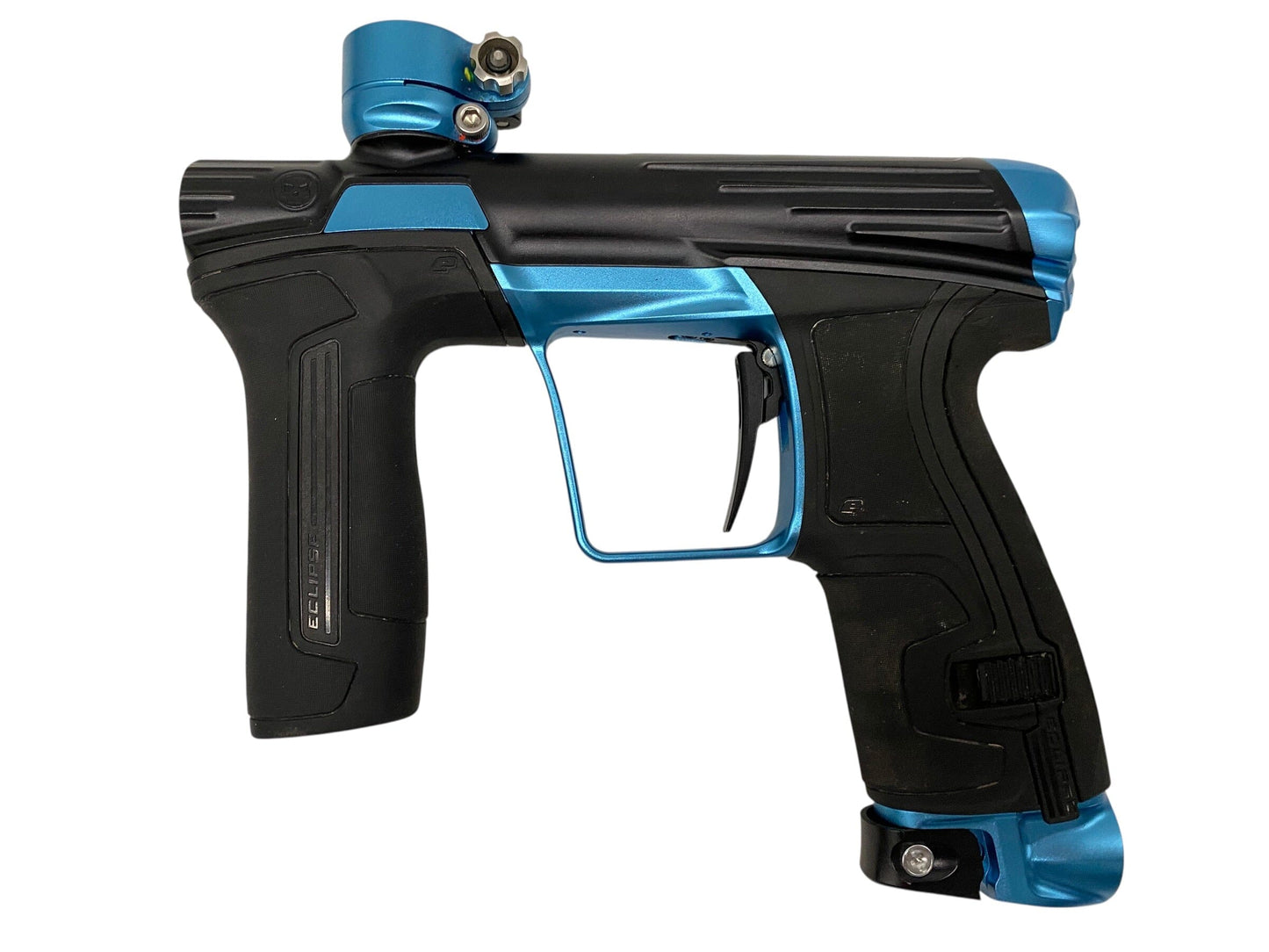 Used Planet Eclipse Infamous Cs2 Paintball Gun Black/Teal Paintball Gun from CPXBrosPaintball Buy/Sell/Trade Paintball Markers, New Paintball Guns, Paintball Hoppers, Paintball Masks, and Hormesis Headbands