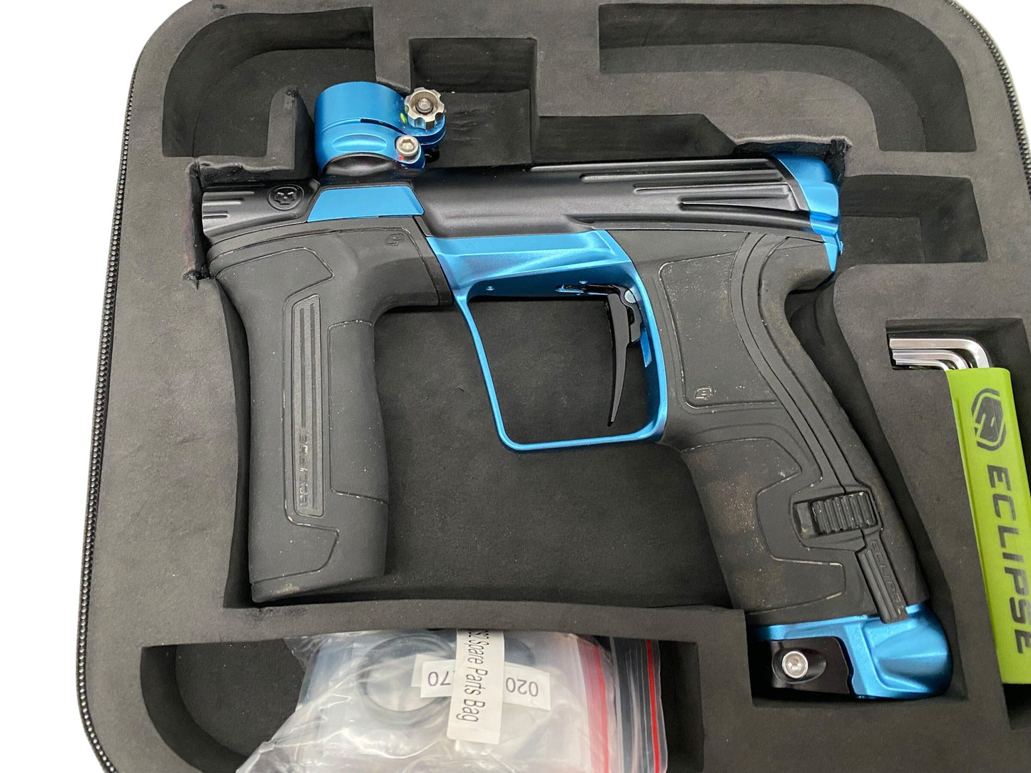 Used Planet Eclipse Infamous Cs2 Paintball Gun Black/Teal Paintball Gun from CPXBrosPaintball Buy/Sell/Trade Paintball Markers, New Paintball Guns, Paintball Hoppers, Paintball Masks, and Hormesis Headbands