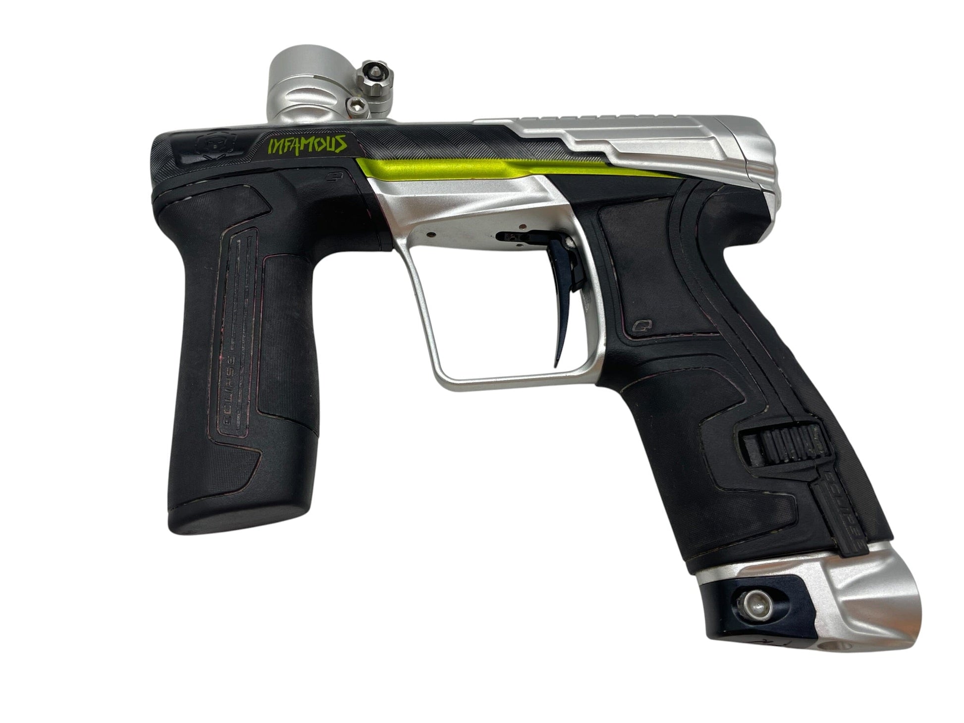 Used Planet Eclipse Infamous CS2 Plata O Plomo Paintball Gun Paintball Gun from CPXBrosPaintball Buy/Sell/Trade Paintball Markers, New Paintball Guns, Paintball Hoppers, Paintball Masks, and Hormesis Headbands