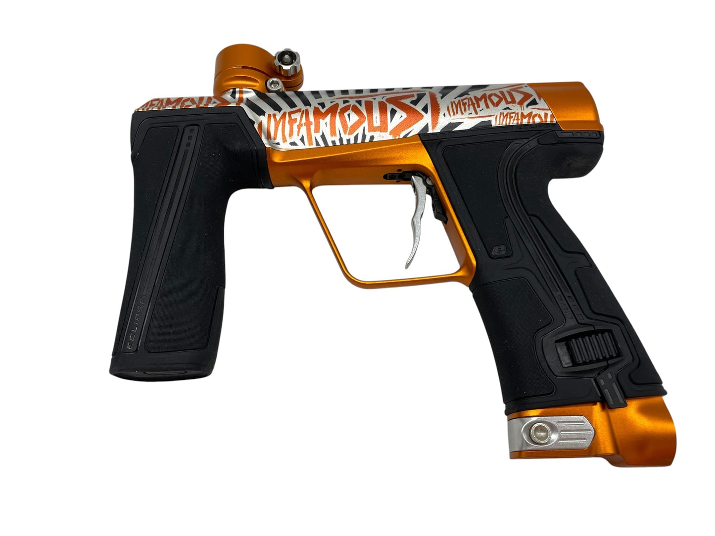 Used PLANET ECLIPSE INFAMOUS CS3 PRO - JJ HEADHUNTER (ONLY 30 PRODUCED) Paintball Gun from CPXBrosPaintball Buy/Sell/Trade Paintball Markers, New Paintball Guns, Paintball Hoppers, Paintball Masks, and Hormesis Headbands