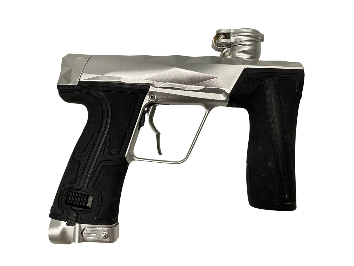Used Planet Eclipse Infamous Diamond Cut Paintball Gun Silver Paintball Gun from CPXBrosPaintball Buy/Sell/Trade Paintball Markers, New Paintball Guns, Paintball Hoppers, Paintball Masks, and Hormesis Headbands