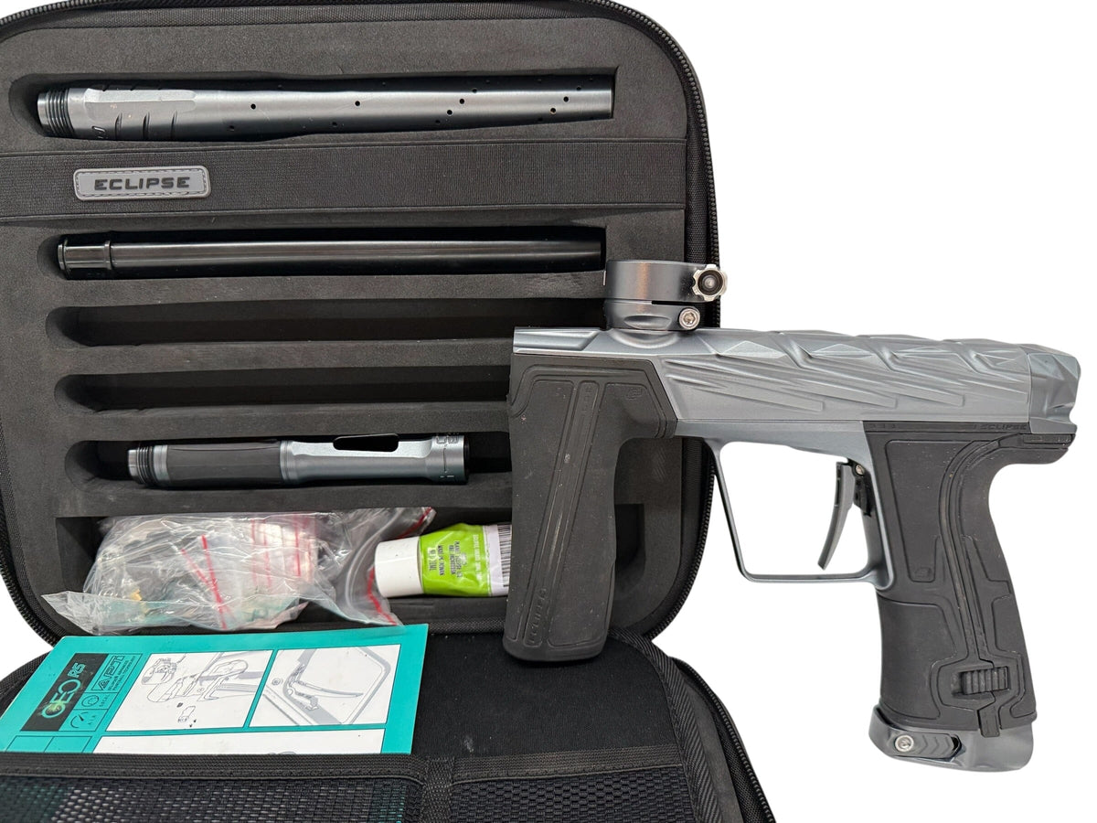 Used Planet Eclipse Infamous Diamond Skull Geo R5 Grey/Grey Paintball Gun Paintball Gun from CPXBrosPaintball Buy/Sell/Trade Paintball Markers, New Paintball Guns, Paintball Hoppers, Paintball Masks, and Hormesis Headbands