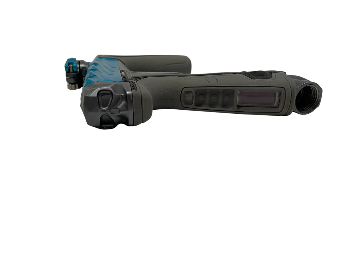 Used Planet Eclipse Infamous Diamond Skull Geo R5 Teal/Grey Paintball Gun Paintball Gun from CPXBrosPaintball Buy/Sell/Trade Paintball Markers, New Paintball Guns, Paintball Hoppers, Paintball Masks, and Hormesis Headbands