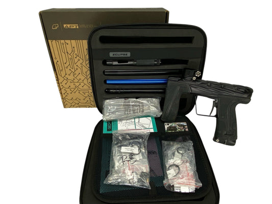 Used Planet Eclipse Infamous Geo R5 Paintball Gun Midnight Paintball Gun from CPXBrosPaintball Buy/Sell/Trade Paintball Markers, New Paintball Guns, Paintball Hoppers, Paintball Masks, and Hormesis Headbands